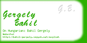 gergely bahil business card